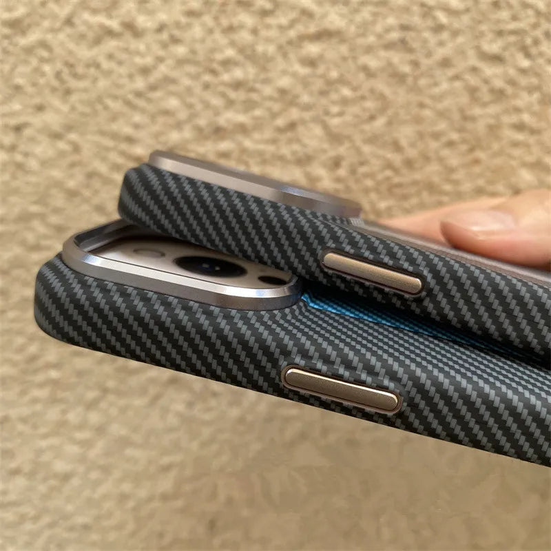 Magnetic Carbon Fiber Case for iPhone Models 4
