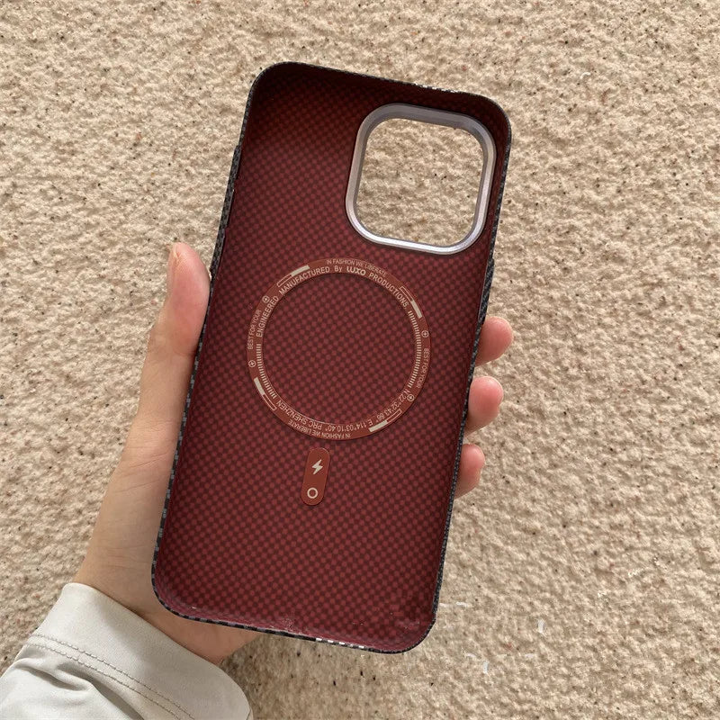 Magnetic Carbon Fiber Case for iPhone Models 5