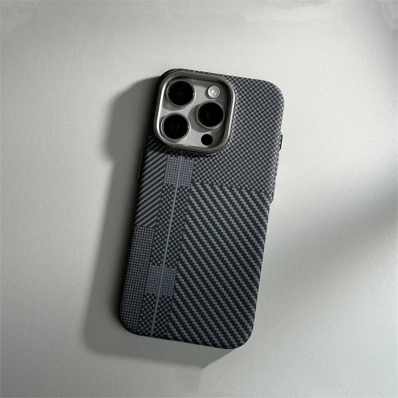 Magnetic Carbon Fiber Case for iPhone Models 9