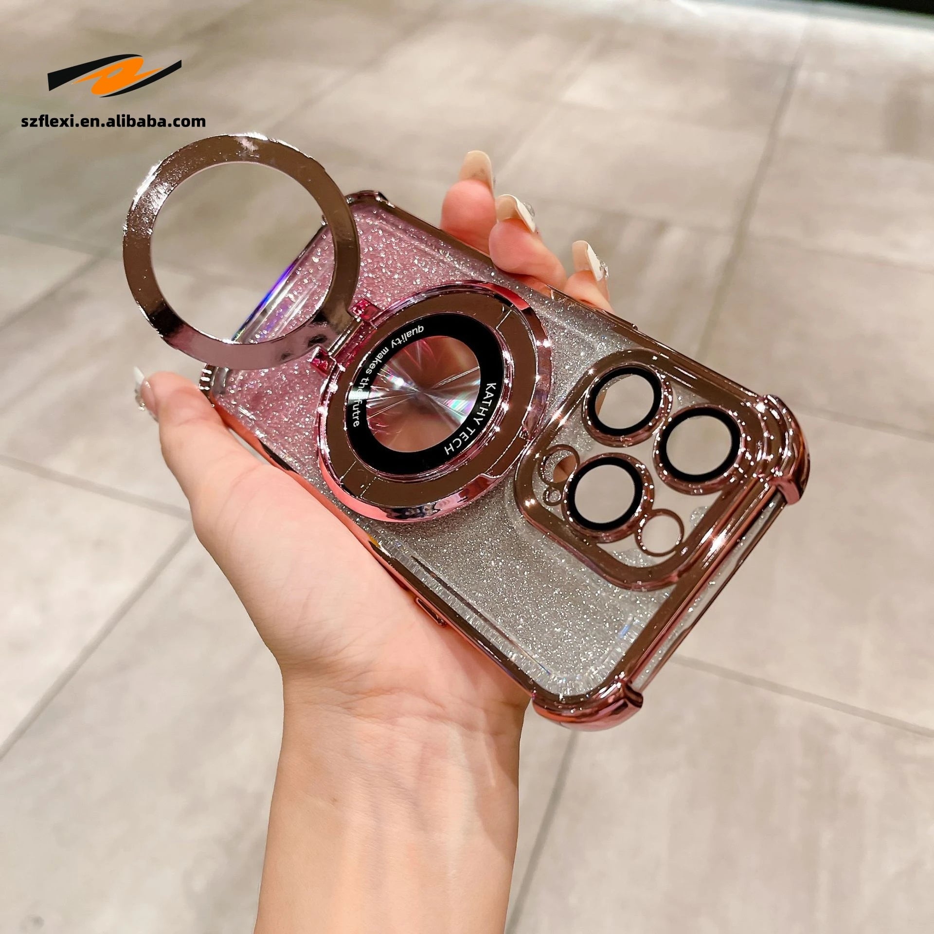 Magnetic Case for iPhone with Camera Lens Guard 5