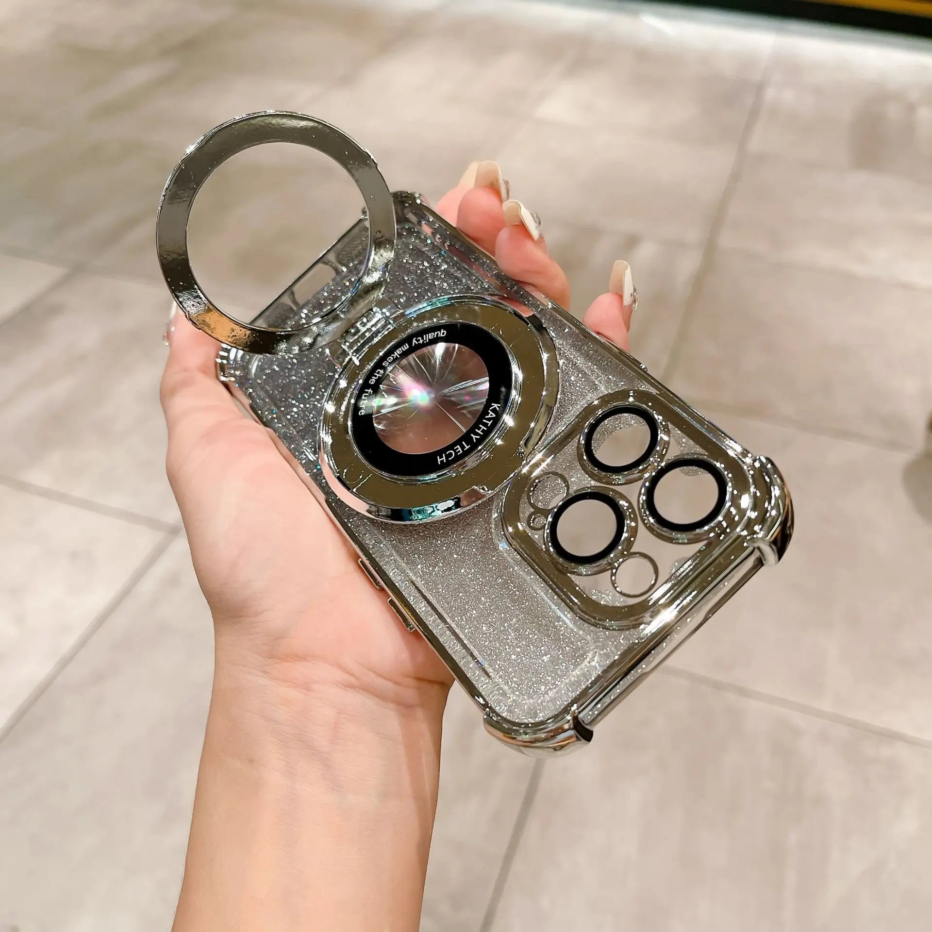 Magnetic Case for iPhone with Camera Lens Guard 7