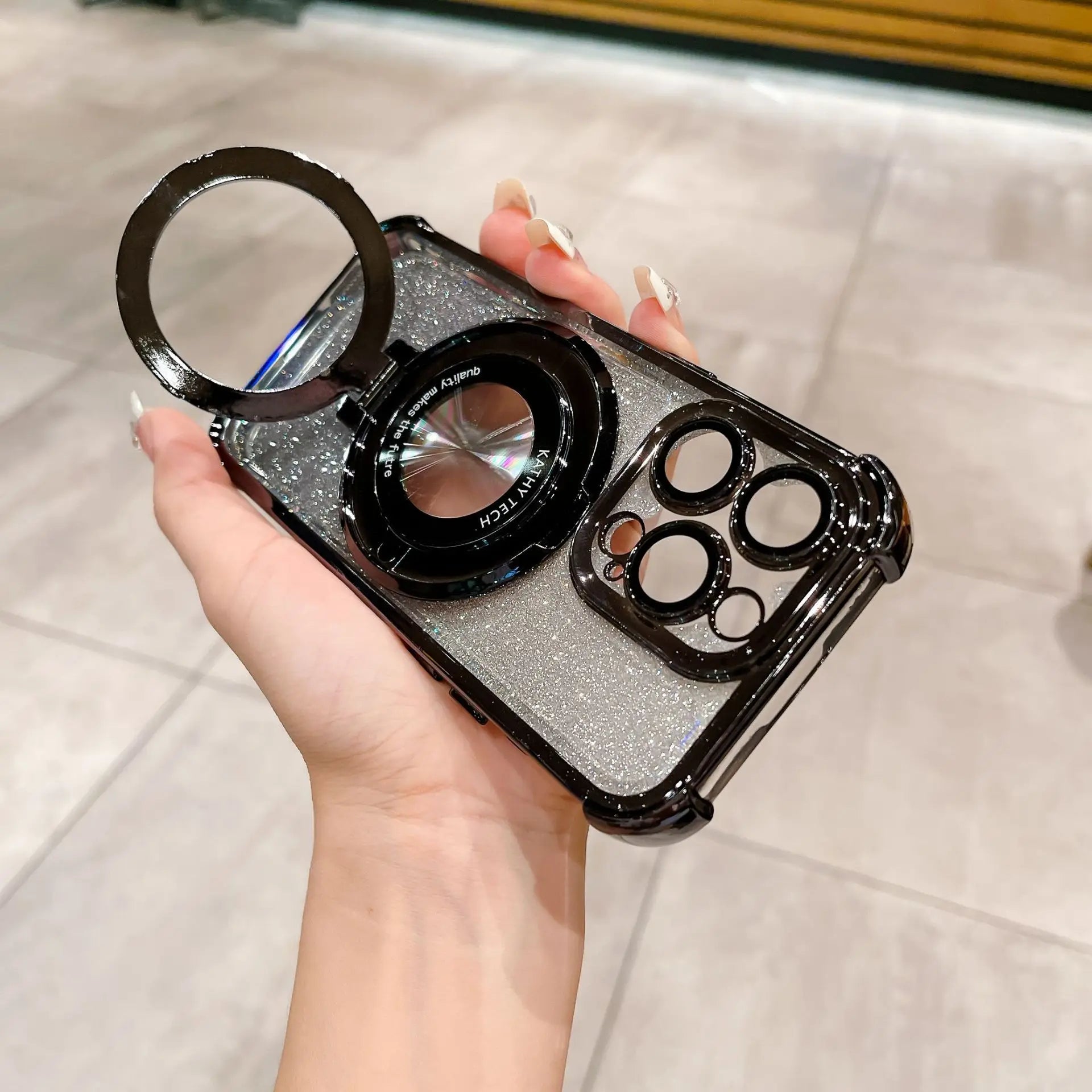 Magnetic Case for iPhone with Camera Lens Guard 8