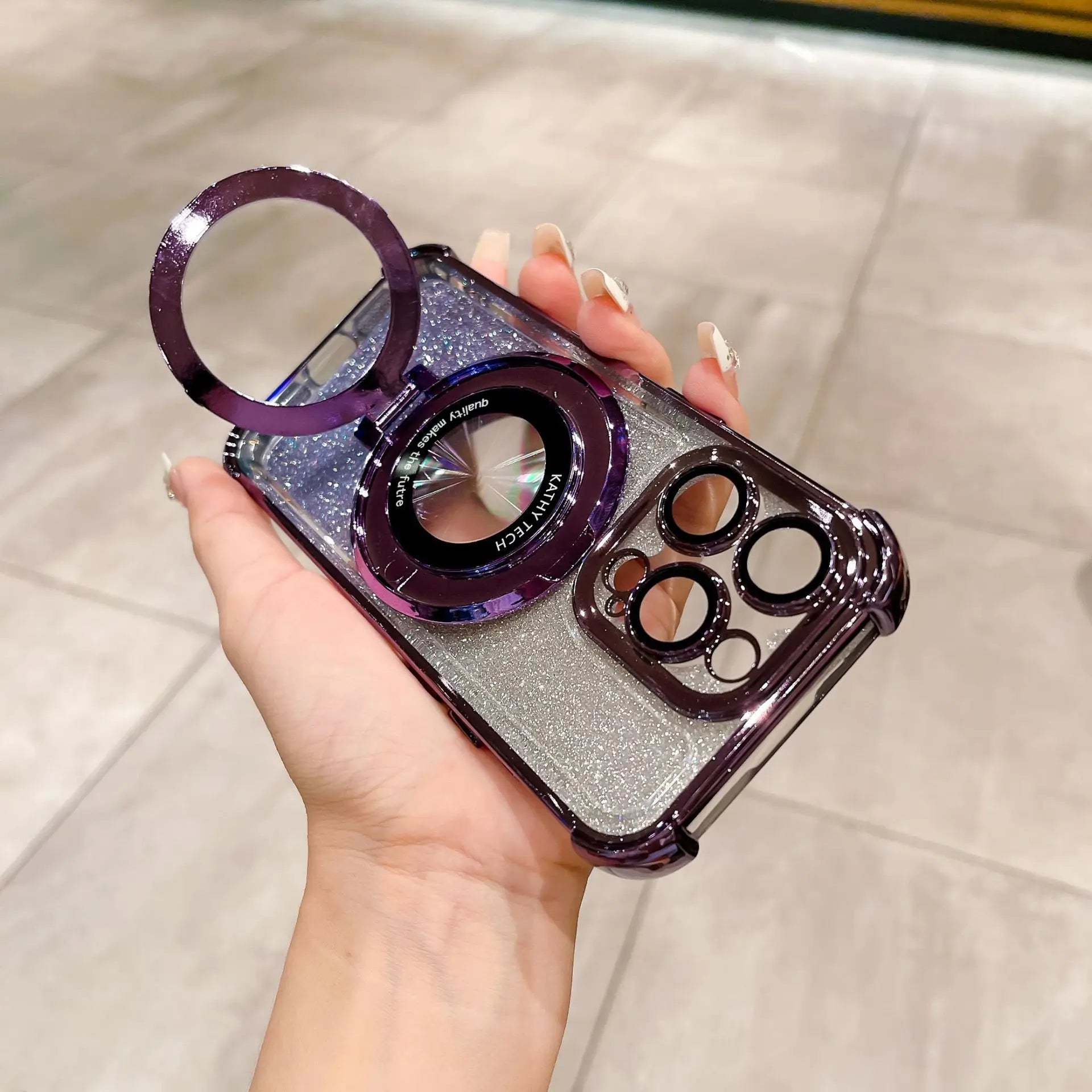Magnetic Case for iPhone with Camera Lens Guard 9