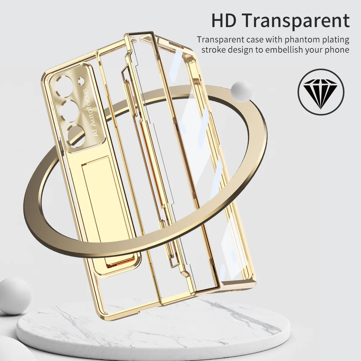 Magnetic Folding Case with Screen Protector for Samsung Z Fold price in Bangladesh 4