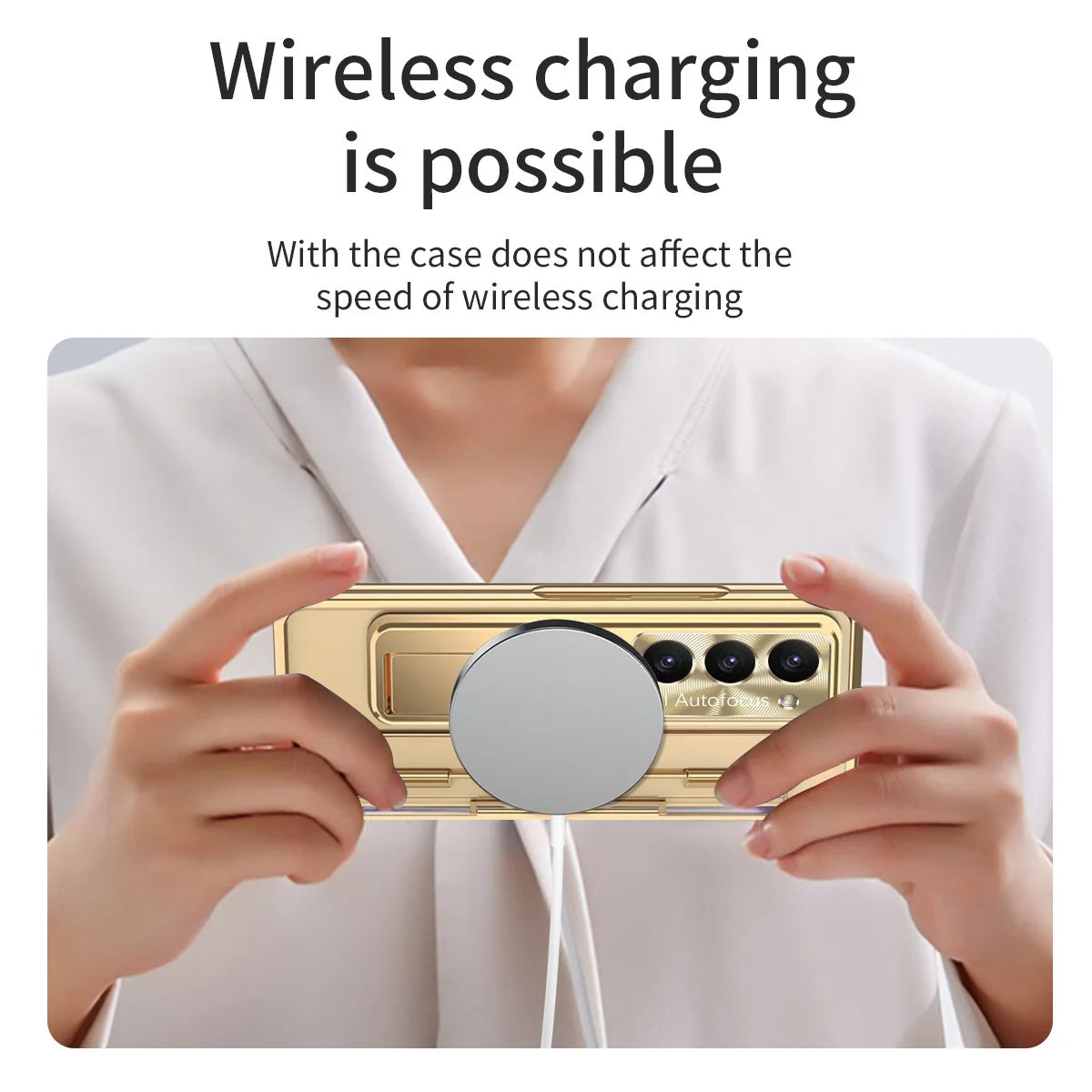 Magnetic Folding Case with Screen Protector for Samsung Z Fold price in Bangladesh 5