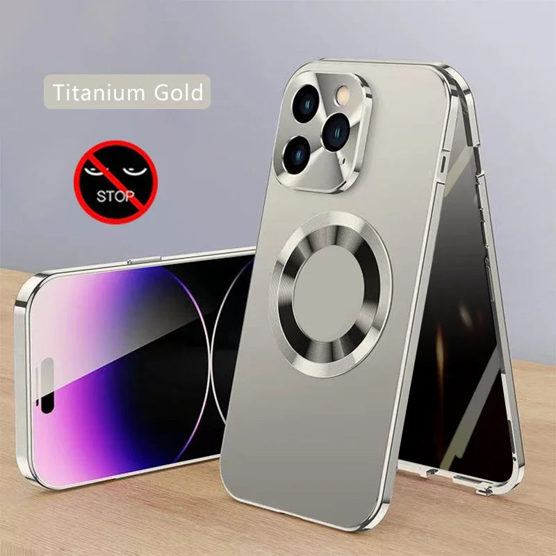 Magnetic Glass Phone Case for Various iPhone Models 1