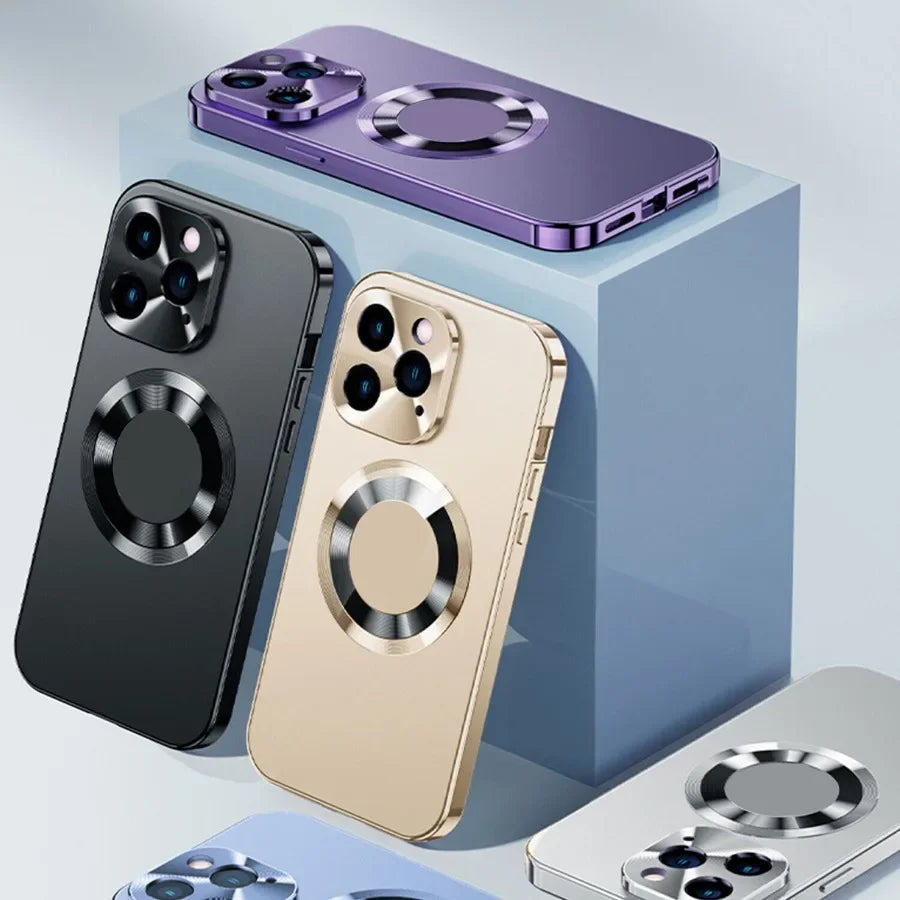 Magnetic Glass Phone Case for Various iPhone Models 2