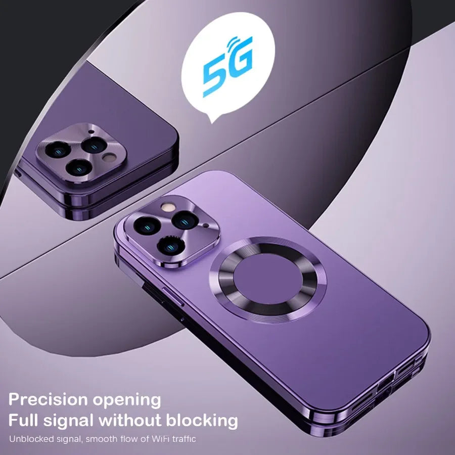 Magnetic Glass Phone Case for Various iPhone Models 4