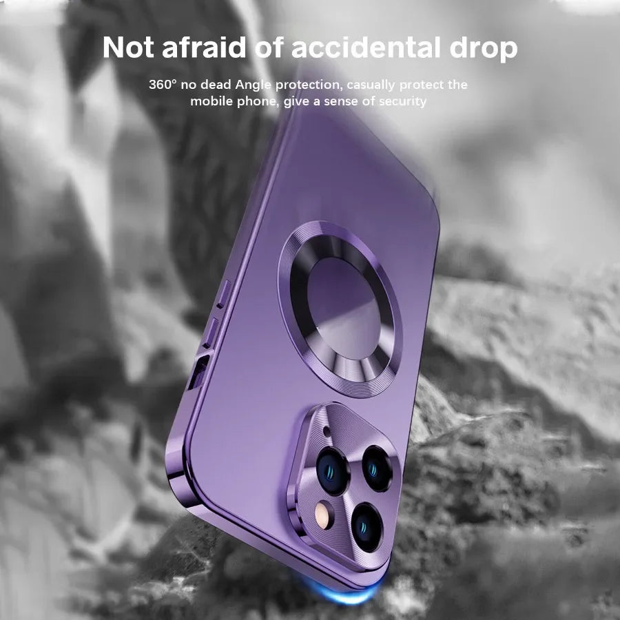 Magnetic Glass Phone Case for Various iPhone Models 5