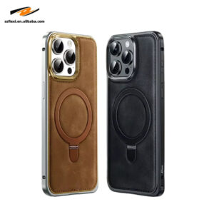 Magnetic Leather iPhone Case with Metal Frame price in Bangladesh