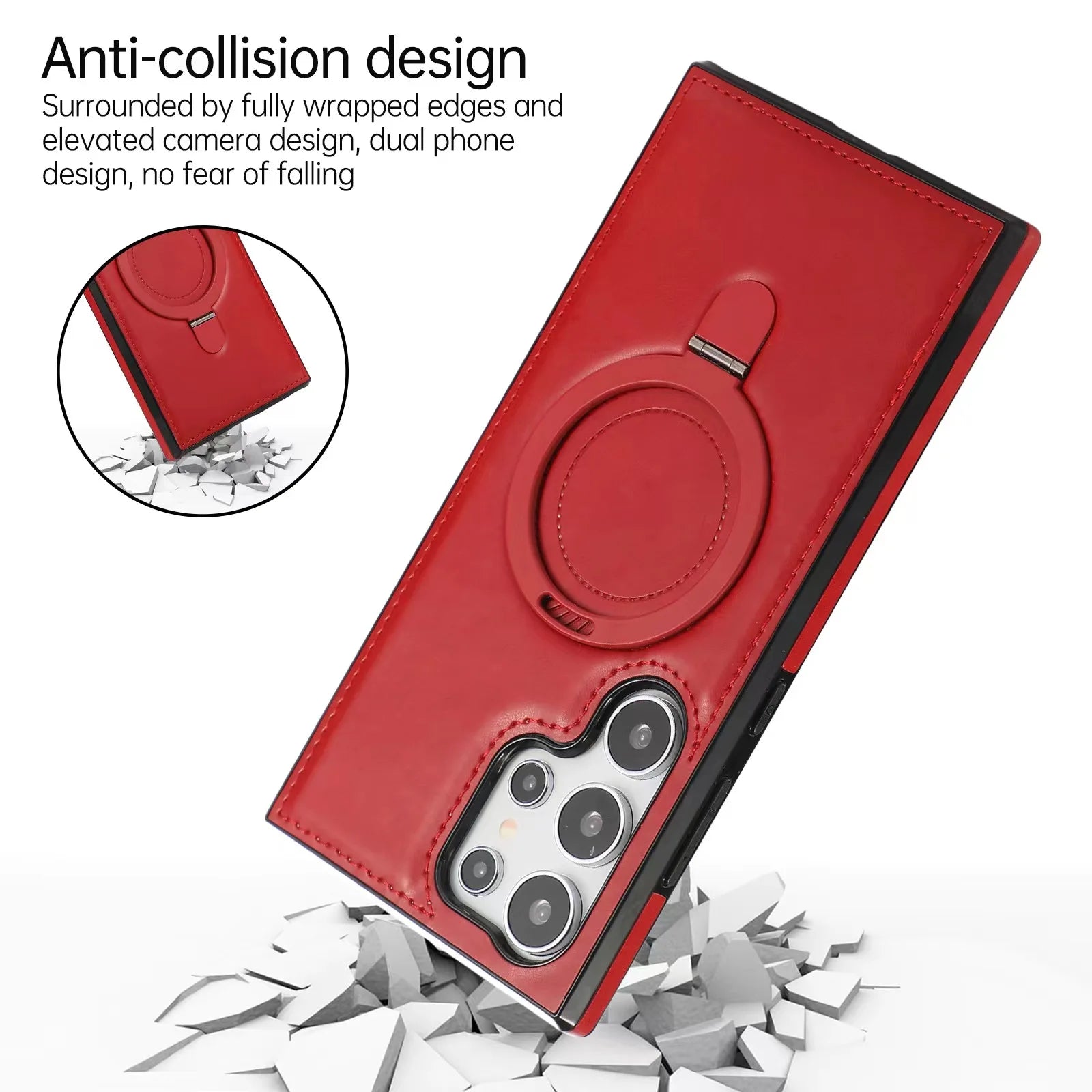 Magnetic Leather Phone Case for Samsung Models 1