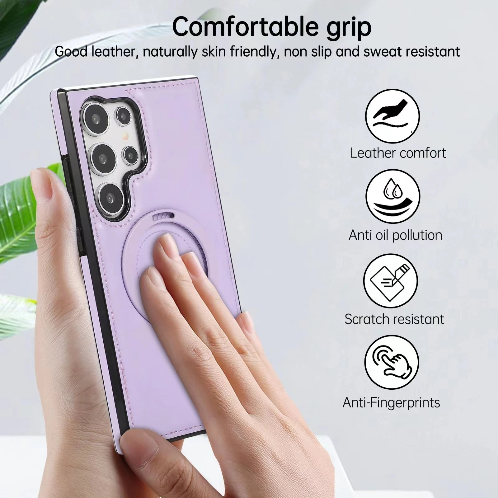 Magnetic Leather Phone Case for Samsung Models 2