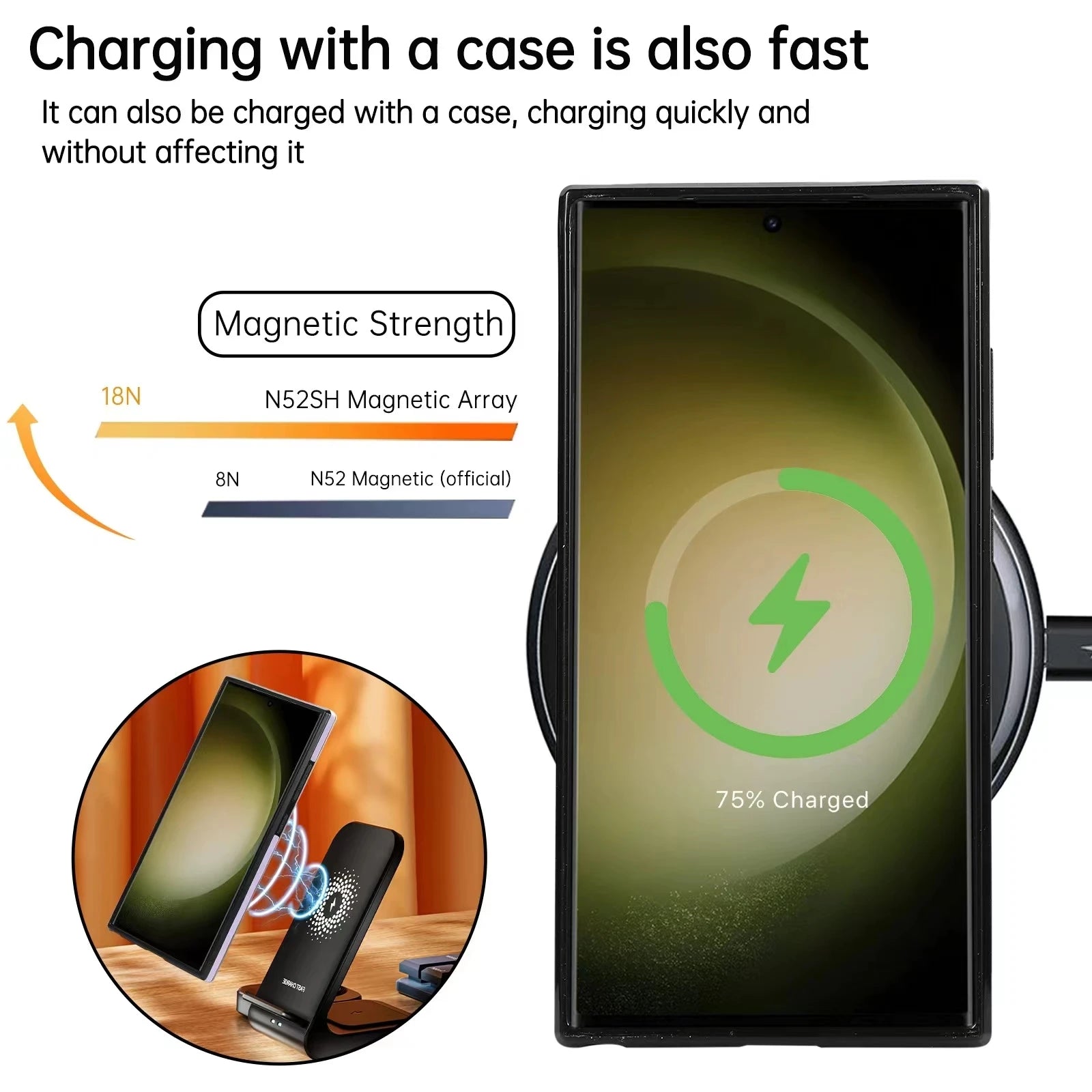 Magnetic Leather Phone Case for Samsung Models 4