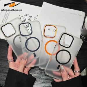 Magnetic Matte Case for iPhone Shockproof Protection
