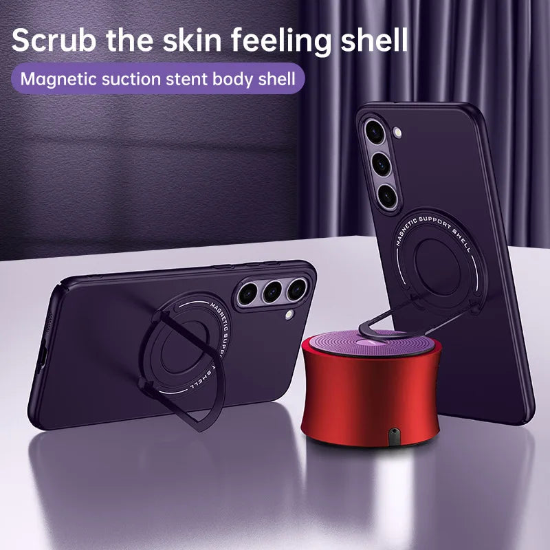 Magnetic Phone Case with Wireless Charger for Galaxy Models 5