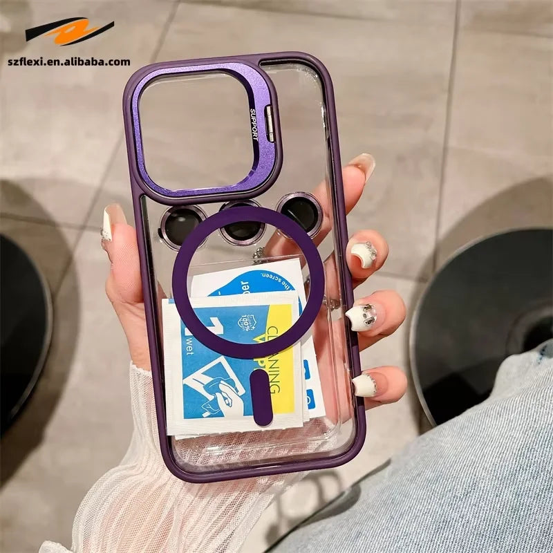 Magnetic Protective Case with Stand for iPhone Models 12