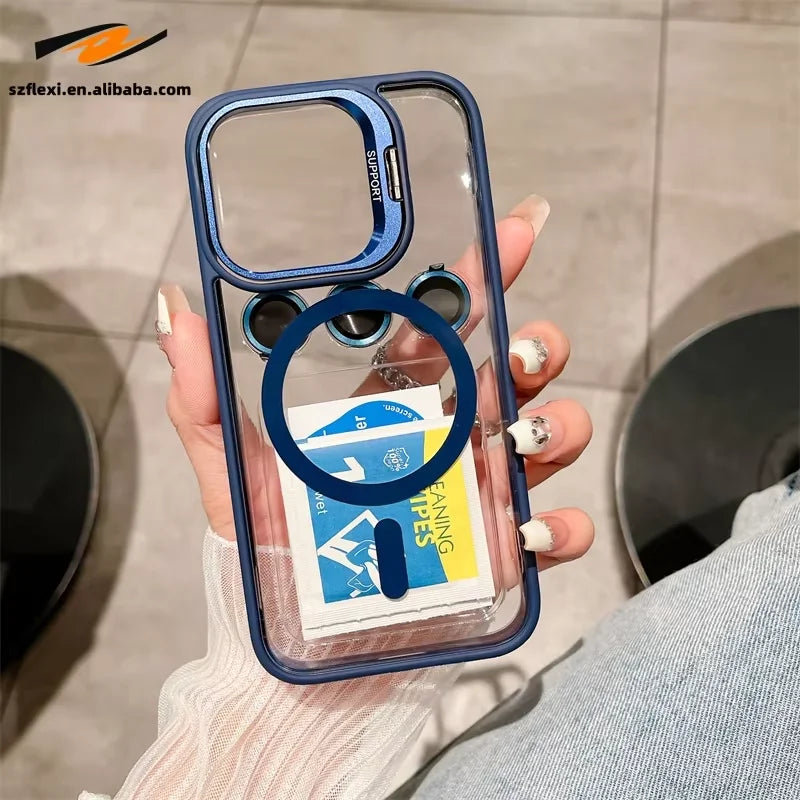 Magnetic Protective Case with Stand for iPhone Models 14