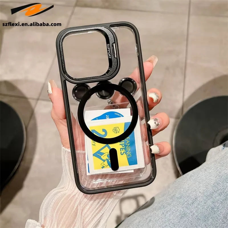 Magnetic Protective Case with Stand for iPhone Models 16