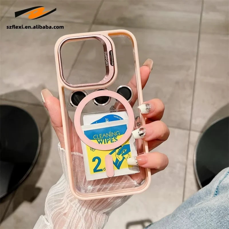 Magnetic Protective Case with Stand for iPhone Models 8