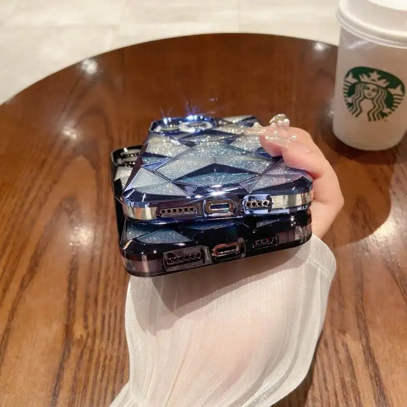 Marble Glitter TPU Case for iPhone 16 15 14 13 price in Bangladesh 5