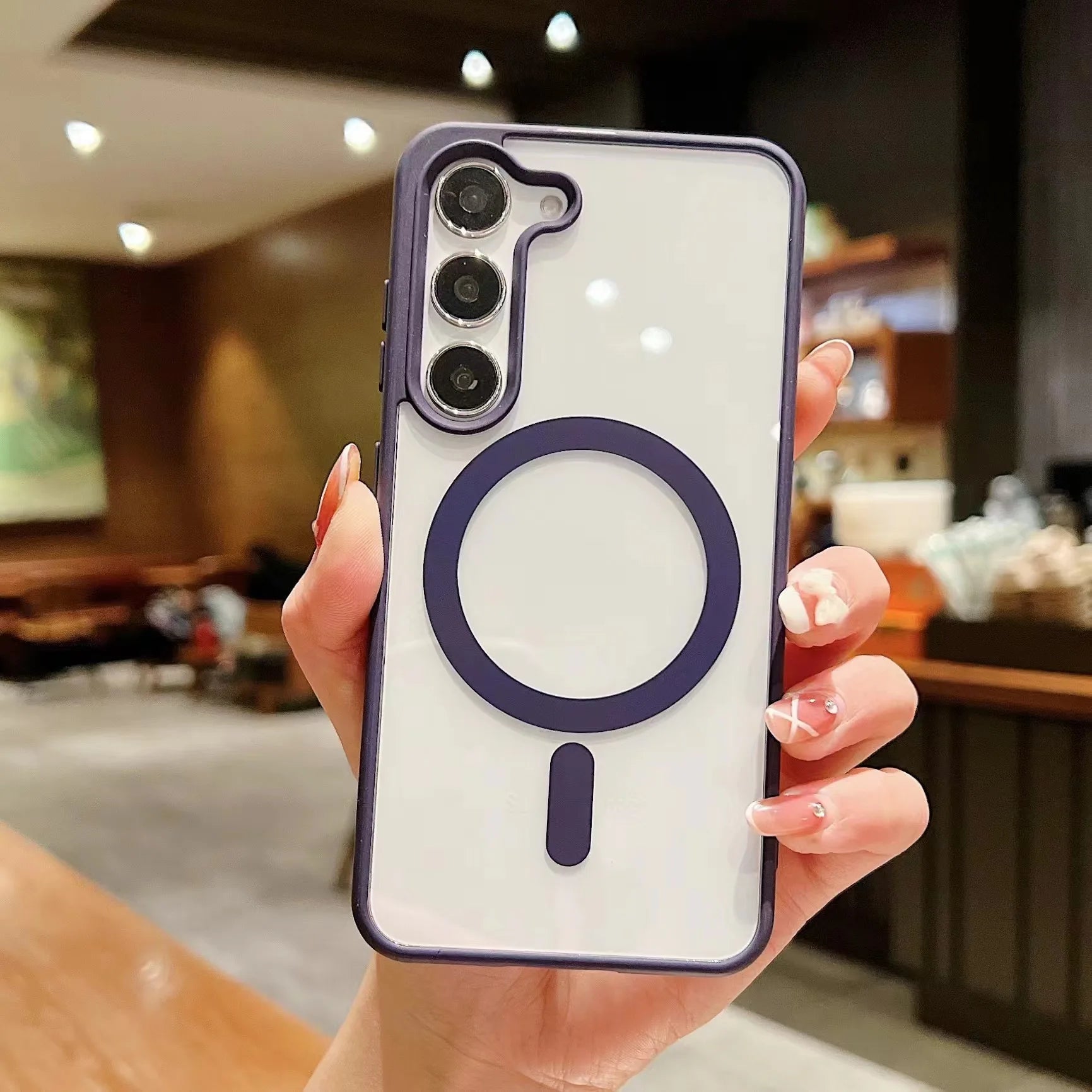 Matte Magnetic Phone Cover for Samsung Models 9