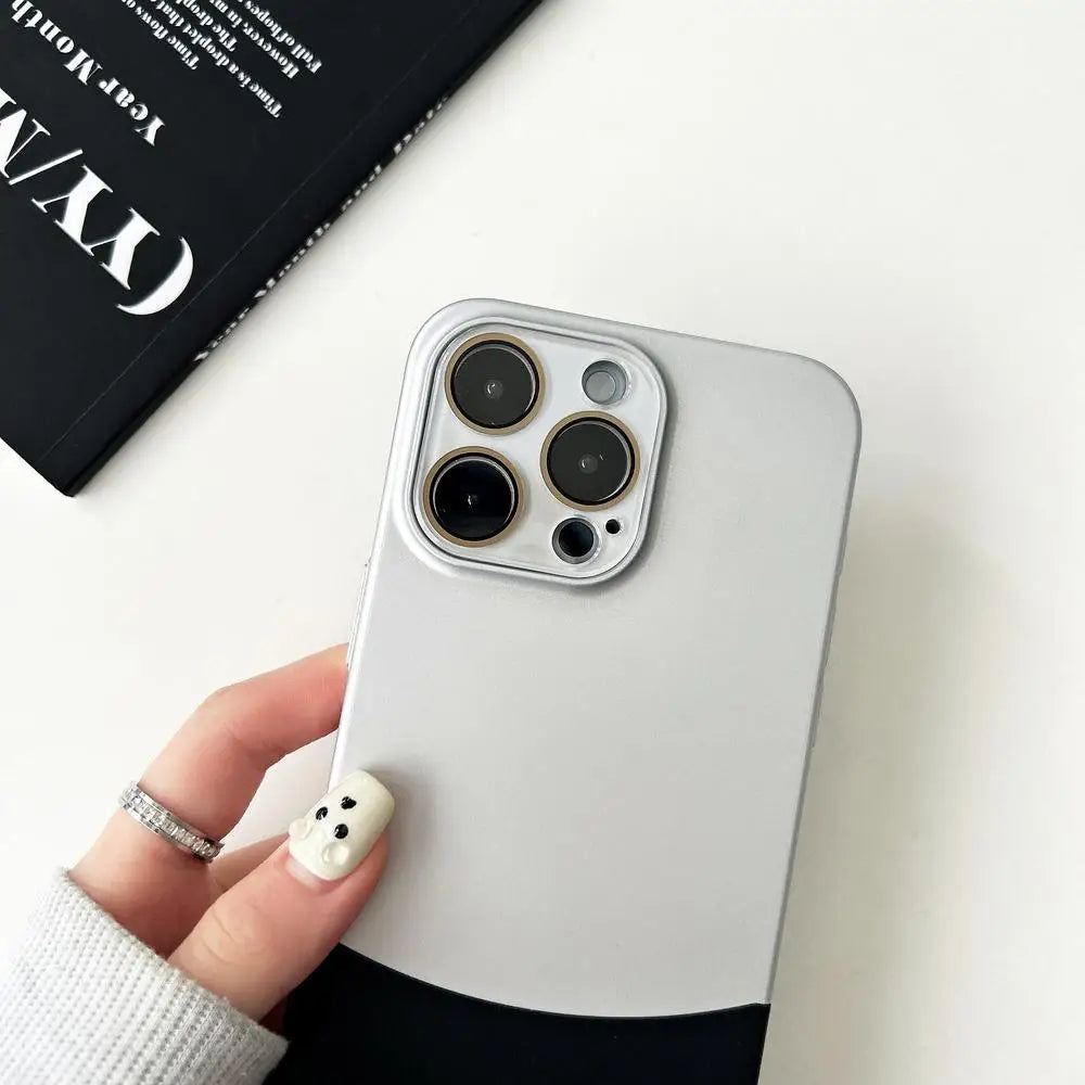 Matte Metal Lens Case for iPhone Models 2