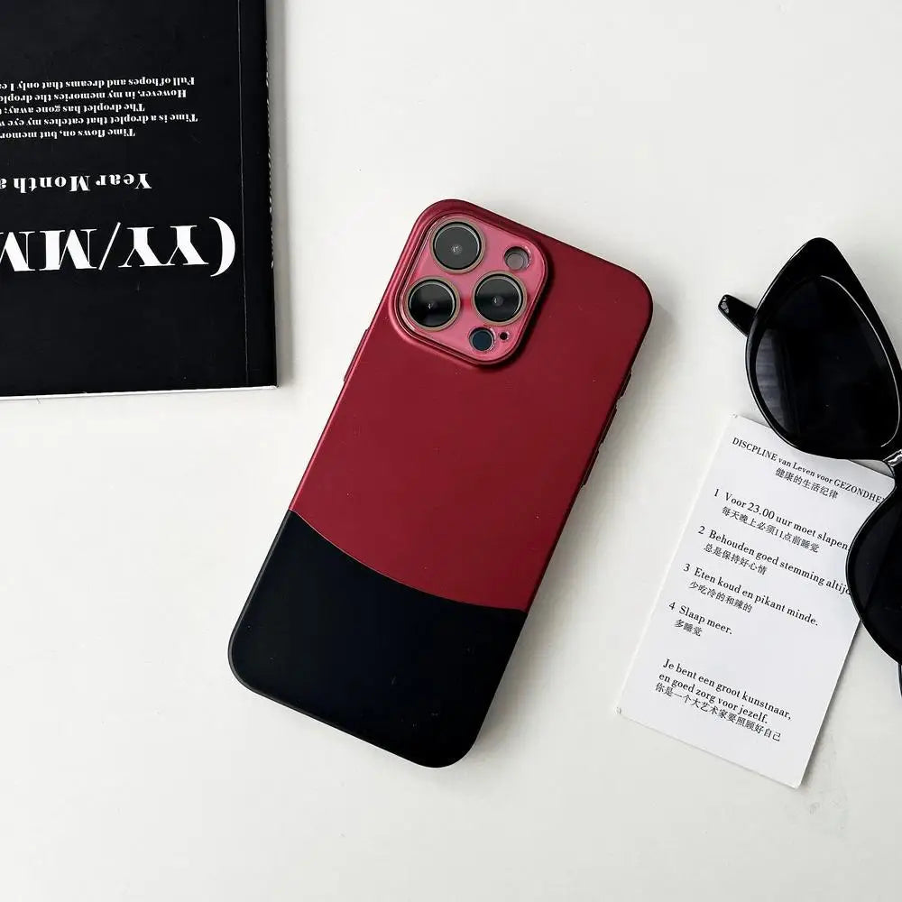 Matte Metal Lens Case for iPhone Models 7