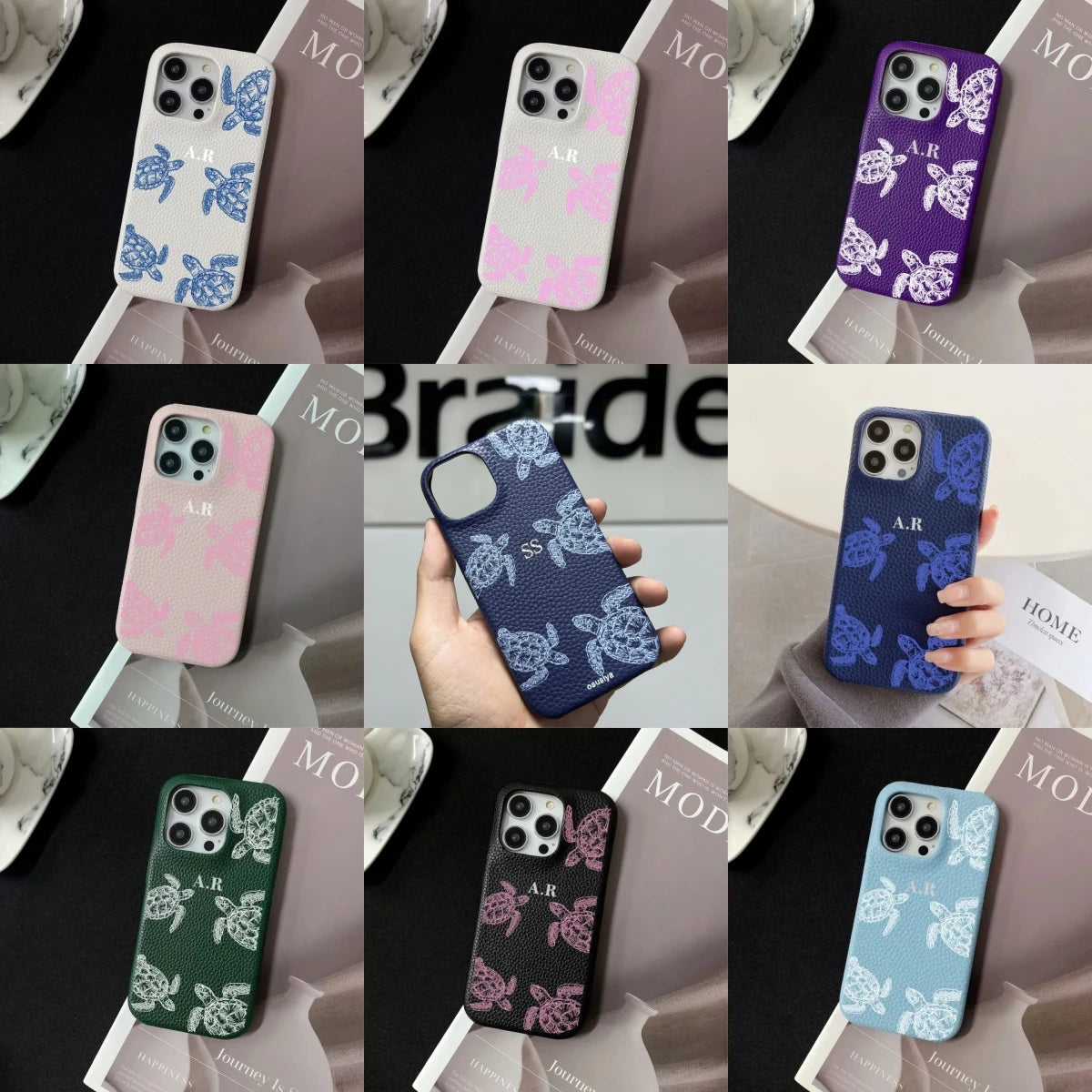 Personalized Leather Phone Case for iPhone Models 2