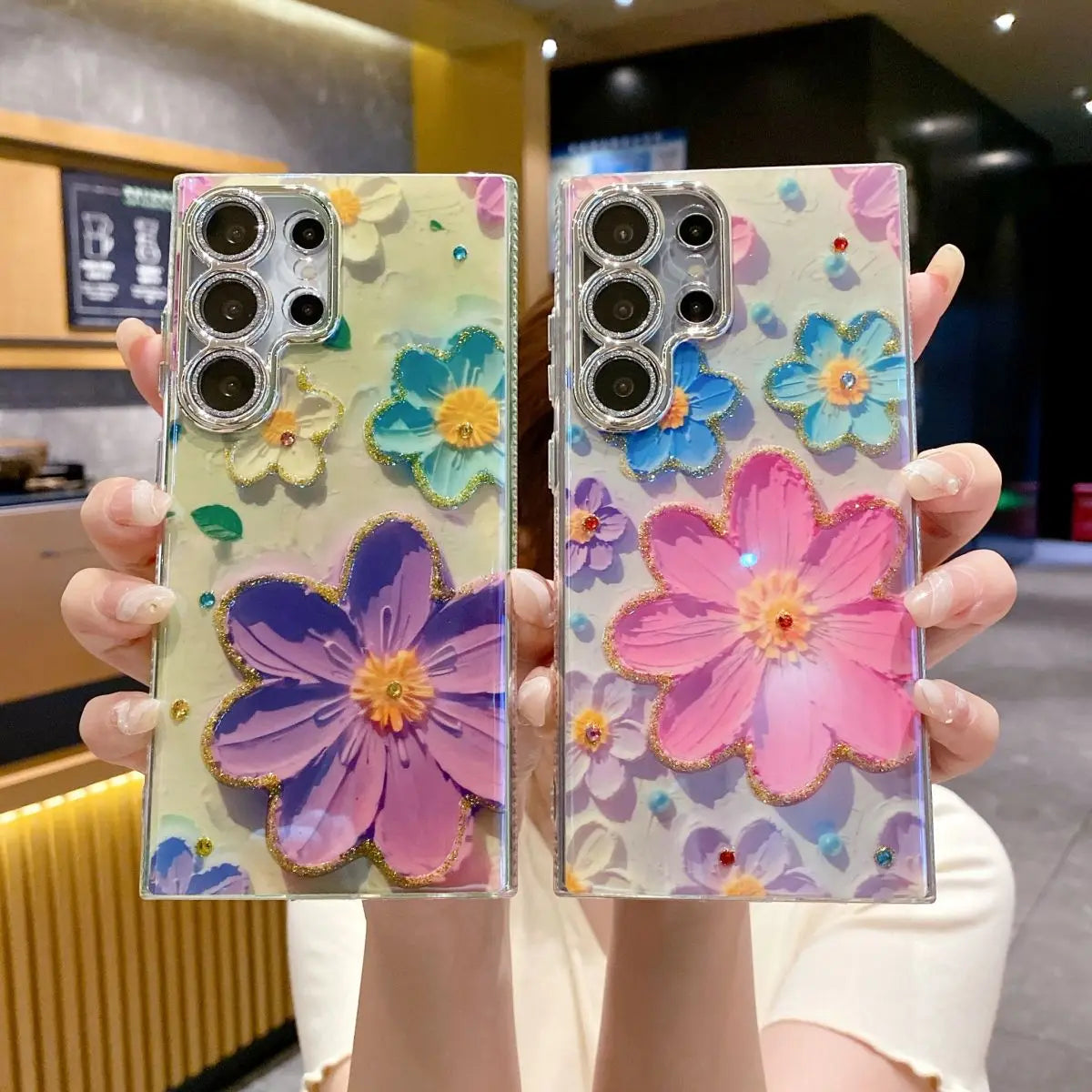 Purple Floral Samsung Phone Case price in Bangladesh 1