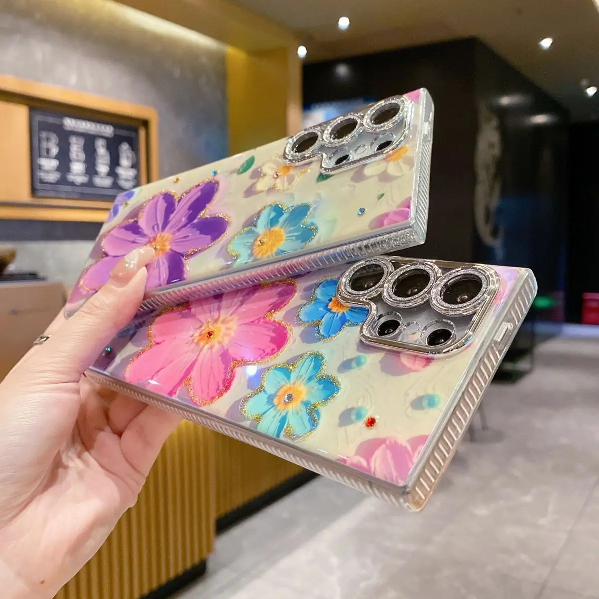 Purple Floral Samsung Phone Case price in Bangladesh 3