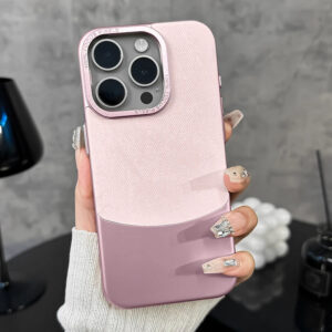 Stylish Leather Case for iPhone with Lens Guard 6