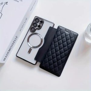 Transparent Flip Case with MagSafe for Samsung Phones