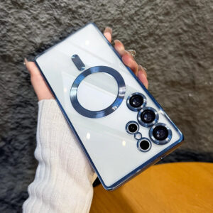 Transparent Magnetic Case for Samsung Phones 9