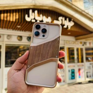 Wood and Metal Case for iPhone 15 and 16 Models
