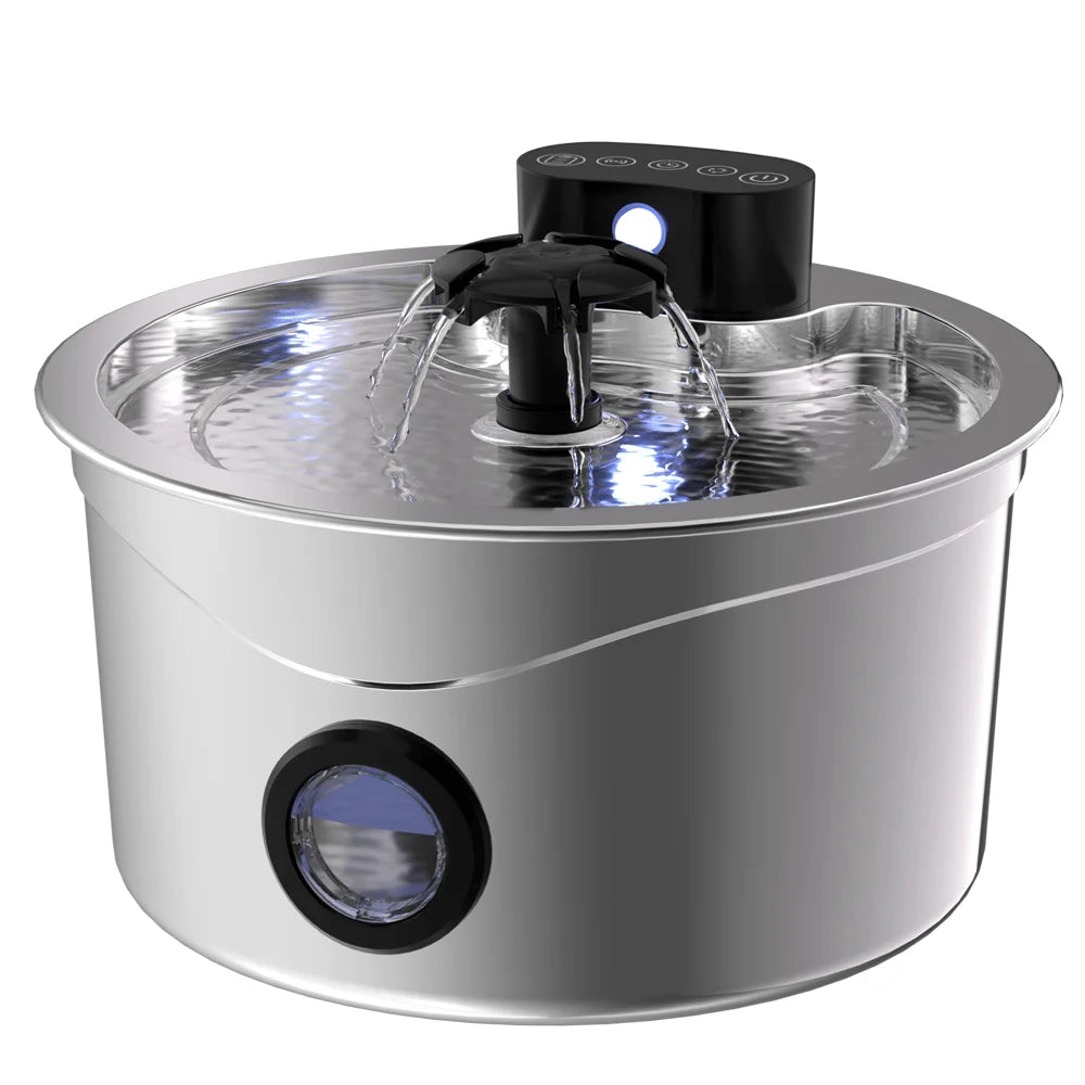 2.6L Infrared Pet Water Fountain with Auto Cat Dispenser 16