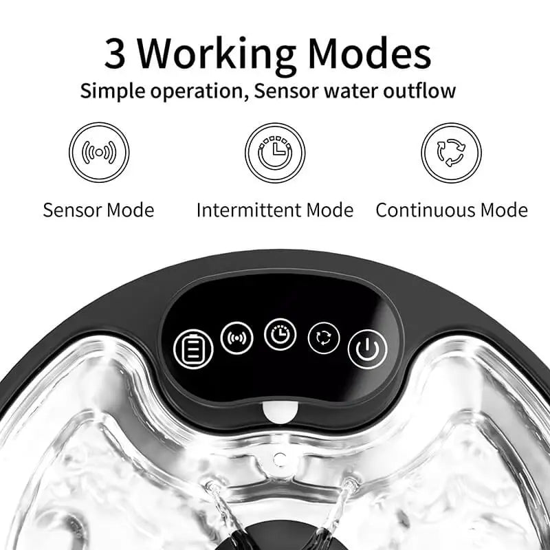 2.6L Infrared Pet Water Fountain with Auto Cat Dispenser 4