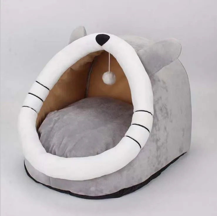 Cozy Cave Cat Bed Washable Cotton for Cats & Small Dogs 2