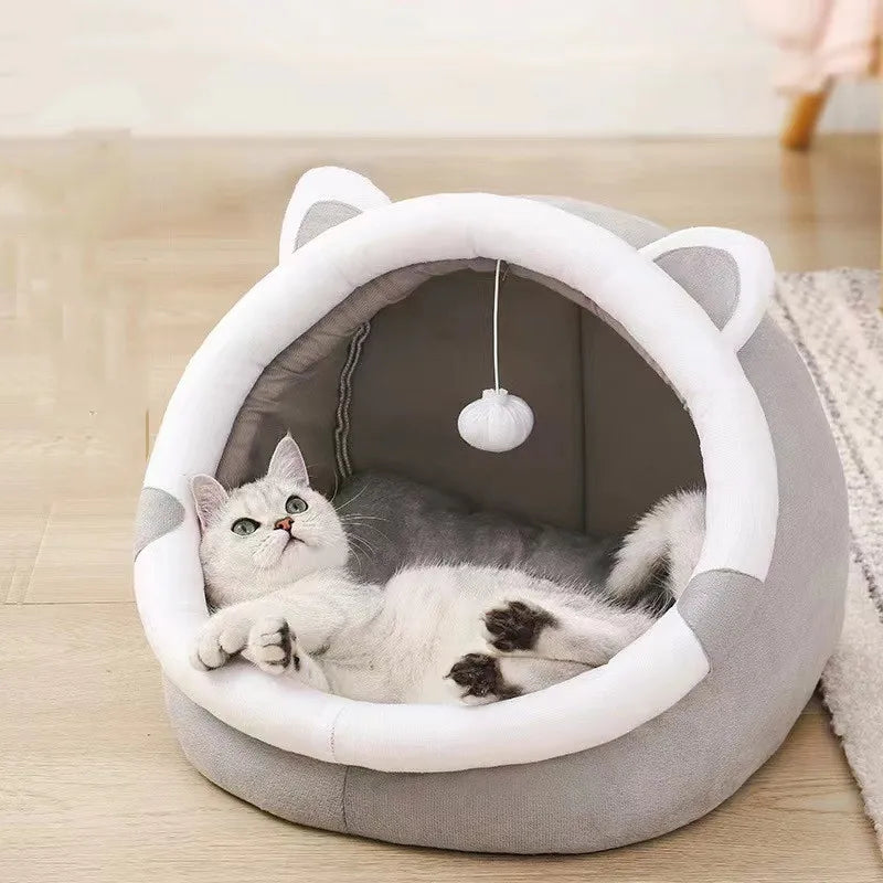 Cozy Cave Cat Bed Washable Cotton for Cats & Small Dogs 9