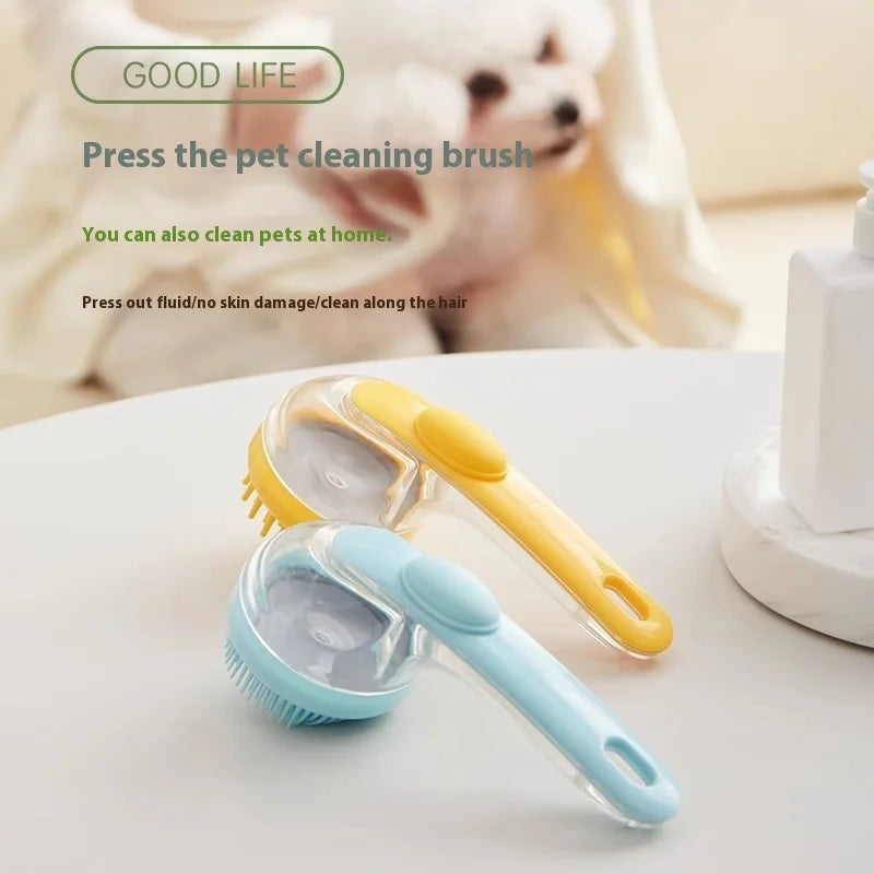 Pet Bathing Brush with Long Handle for Dogs 2