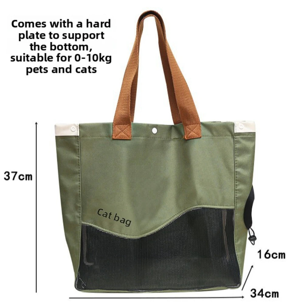 Portable Pet Sling Bag for Cats & Dogs - Adjustable, Breathable, Detachable 3