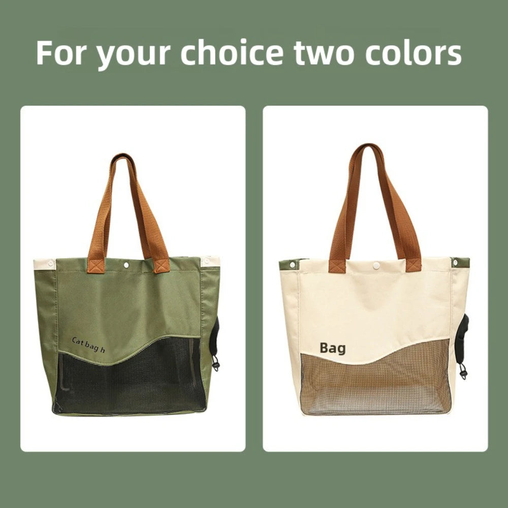 Portable Pet Sling Bag for Cats & Dogs - Adjustable, Breathable, Detachable 4