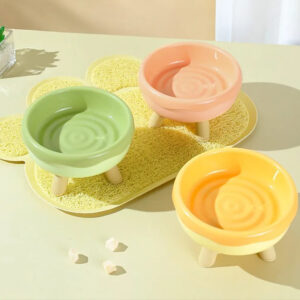 Stainless Steel & Ceramic Pet Food Bowl for Cats & Dogs