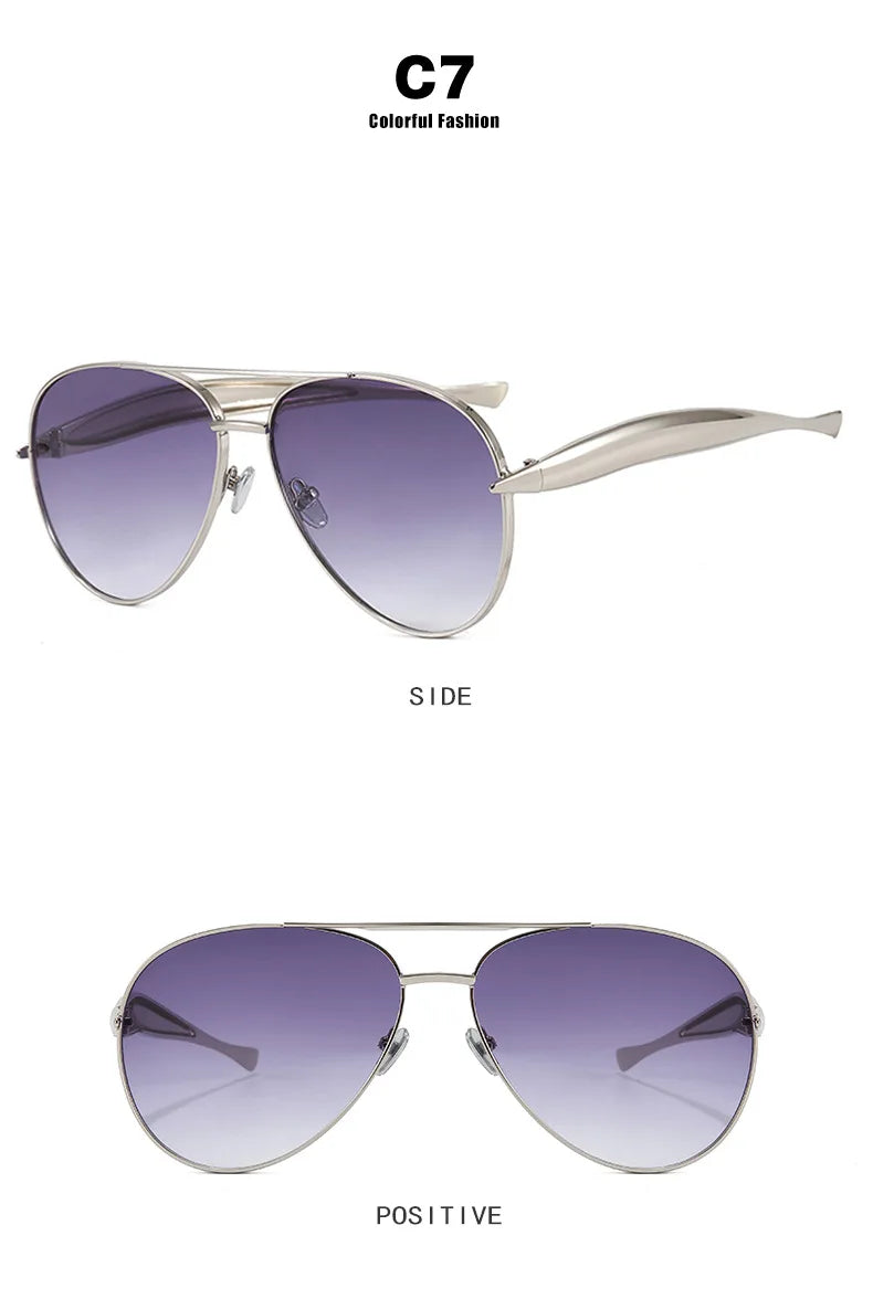 2026 Vintage Luxury Metal Sunglasses for Men And Women 8