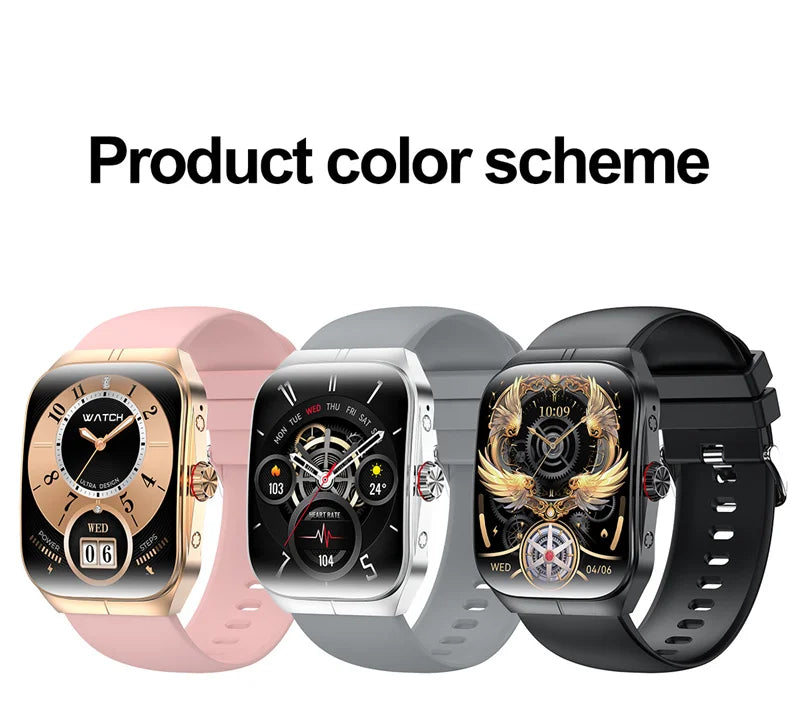 AMOLED Curved Screen Smartwatch with Health Monitor & BT Call 1