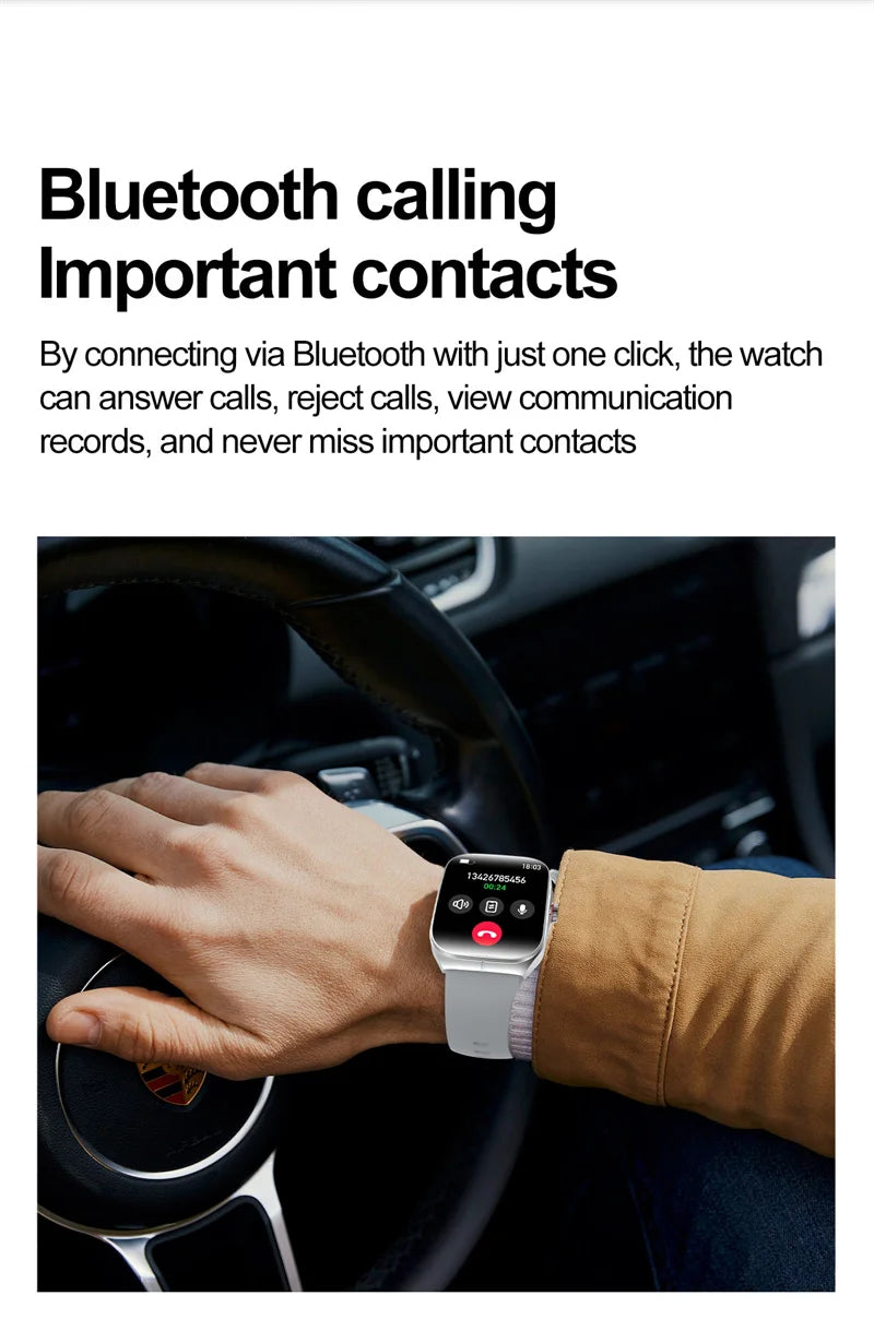 AMOLED Curved Screen Smartwatch with Health Monitor & BT Call 5