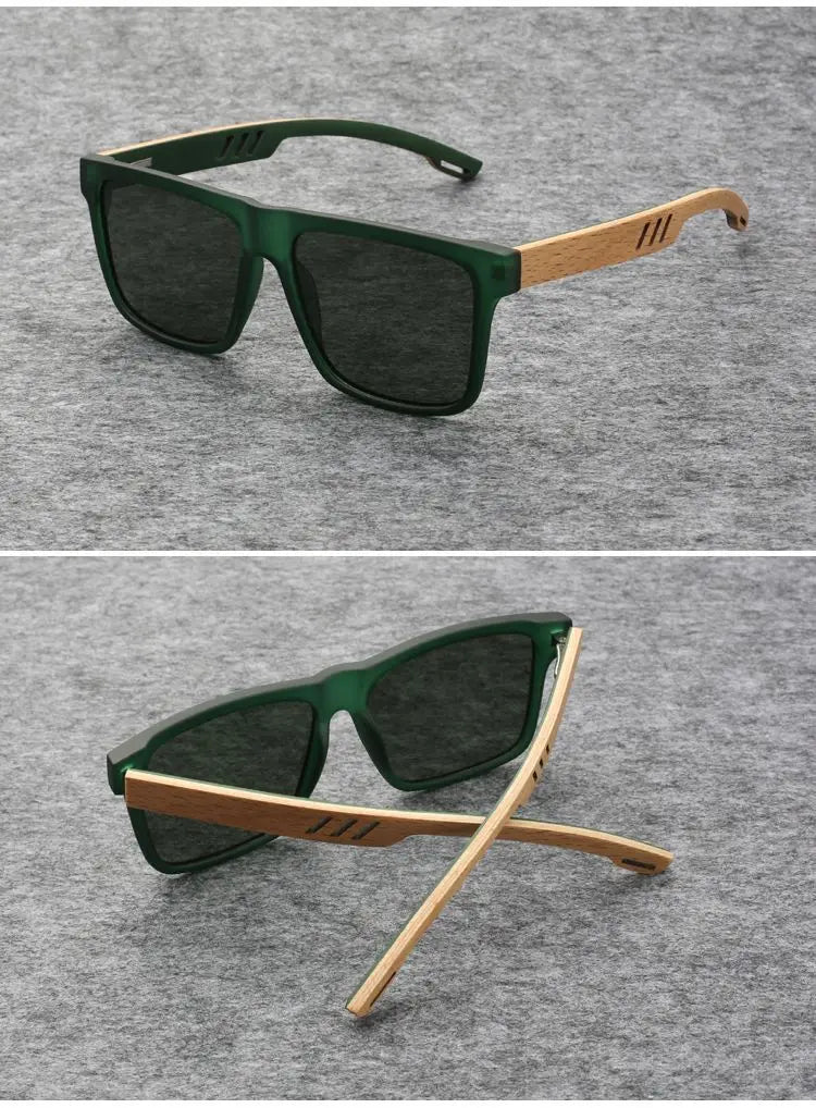 Bamboo Polarized Sunglasses with Custom Logo for Men & Women 4
