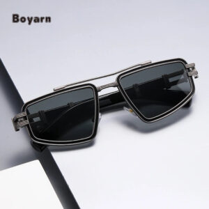 Boyarn Steampunk UV400 Metal Frame Sunglasses
