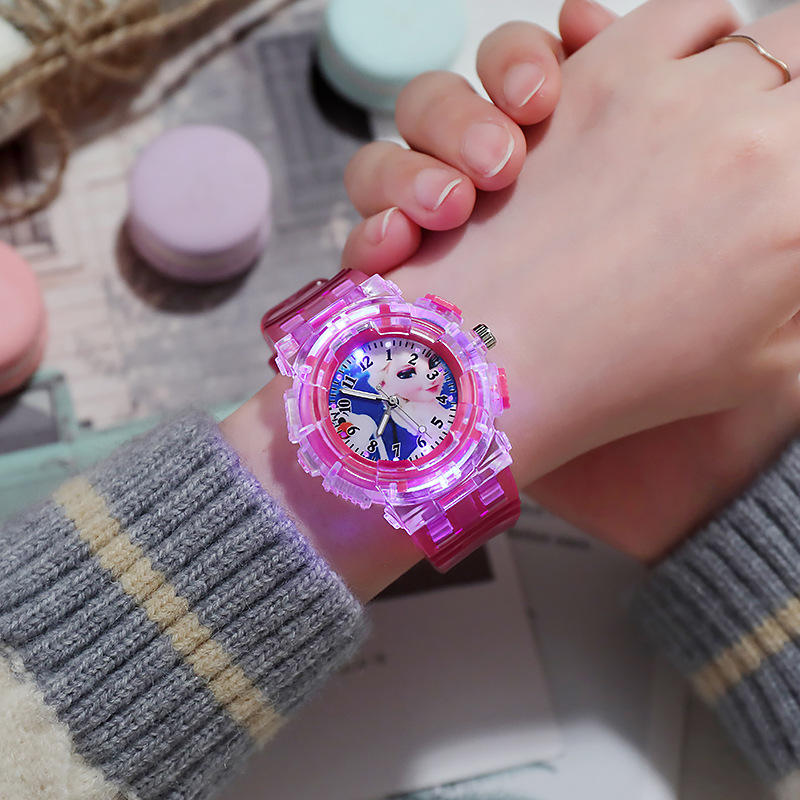 Cute Cartoon Kids Watch with Sparkling Glitter – Ice Princess Quartz for Girls 3