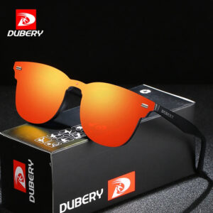 DUBERY 2026 Polarized UV400 Sports Sunglasses Unisex Blue/Red
