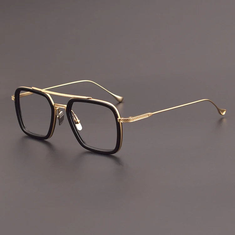 Iron Man Inspired Titanium Eyeglasses for Diamond Faces 7